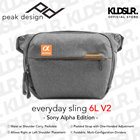Peak Design Everyday Sling v2 (6L, Ash) (Sony Alpha Edition)